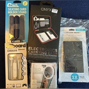 iPhone Phone Electronic Variety Bundle Lot Wireless Power Bank Carrying Case New